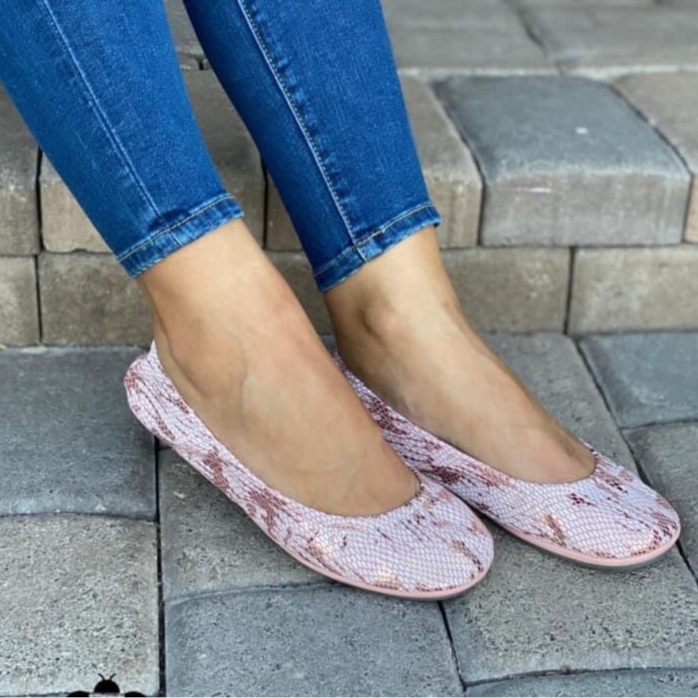 Storehouse Flats Cotton Candy Snakeskin Flats Size 7